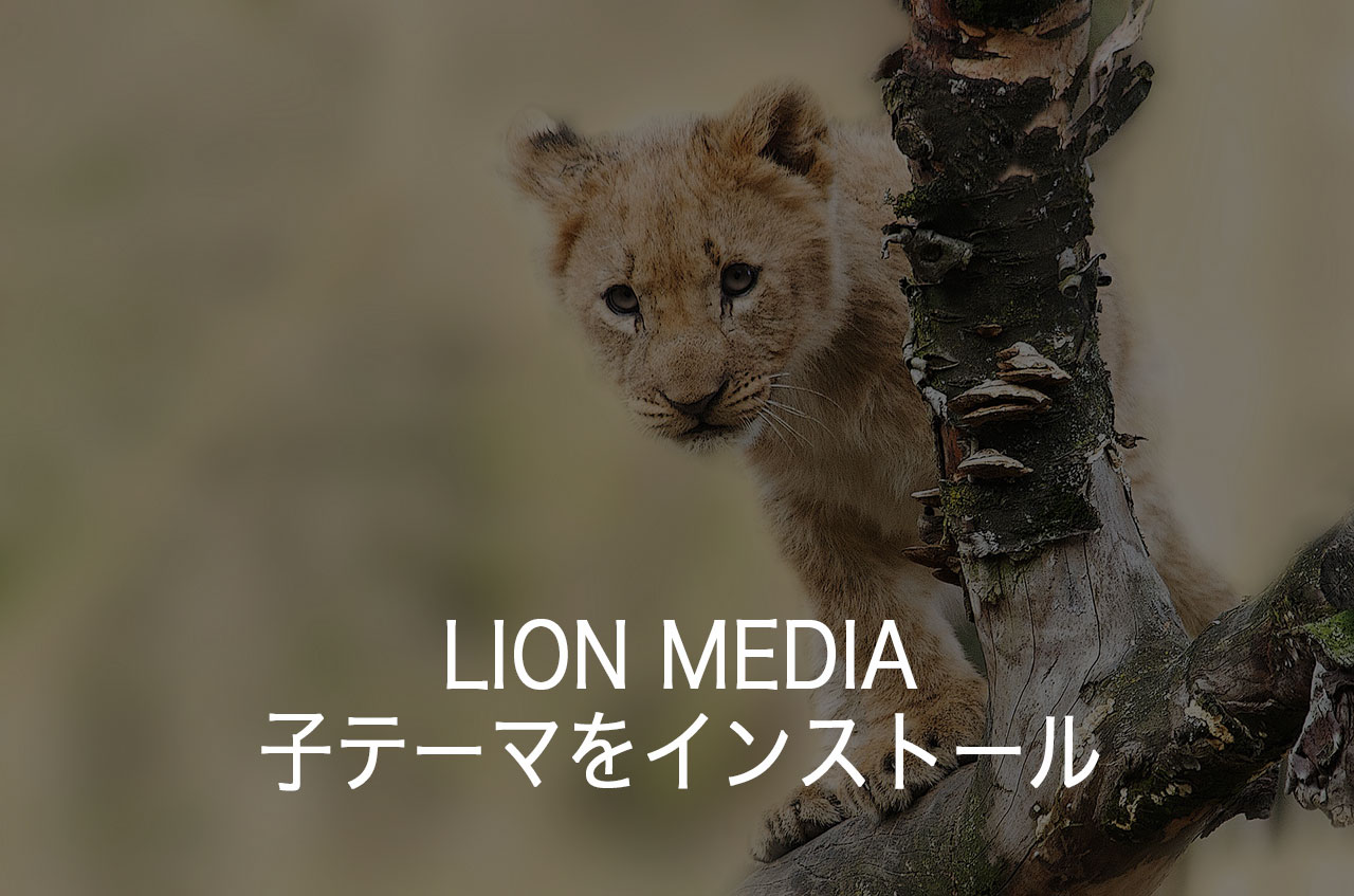 LION MEDIA子テーマインストール