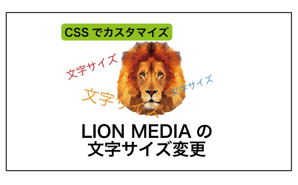 LION MEDIAの文字サイズをCSSでカスタマイズする方法[超簡単]